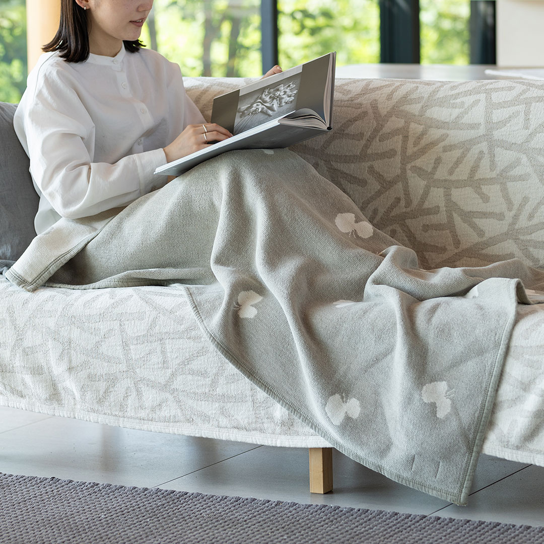 KLIPPAN/クリッパン シュニールコットン ハーフブランケット CHOUCHO