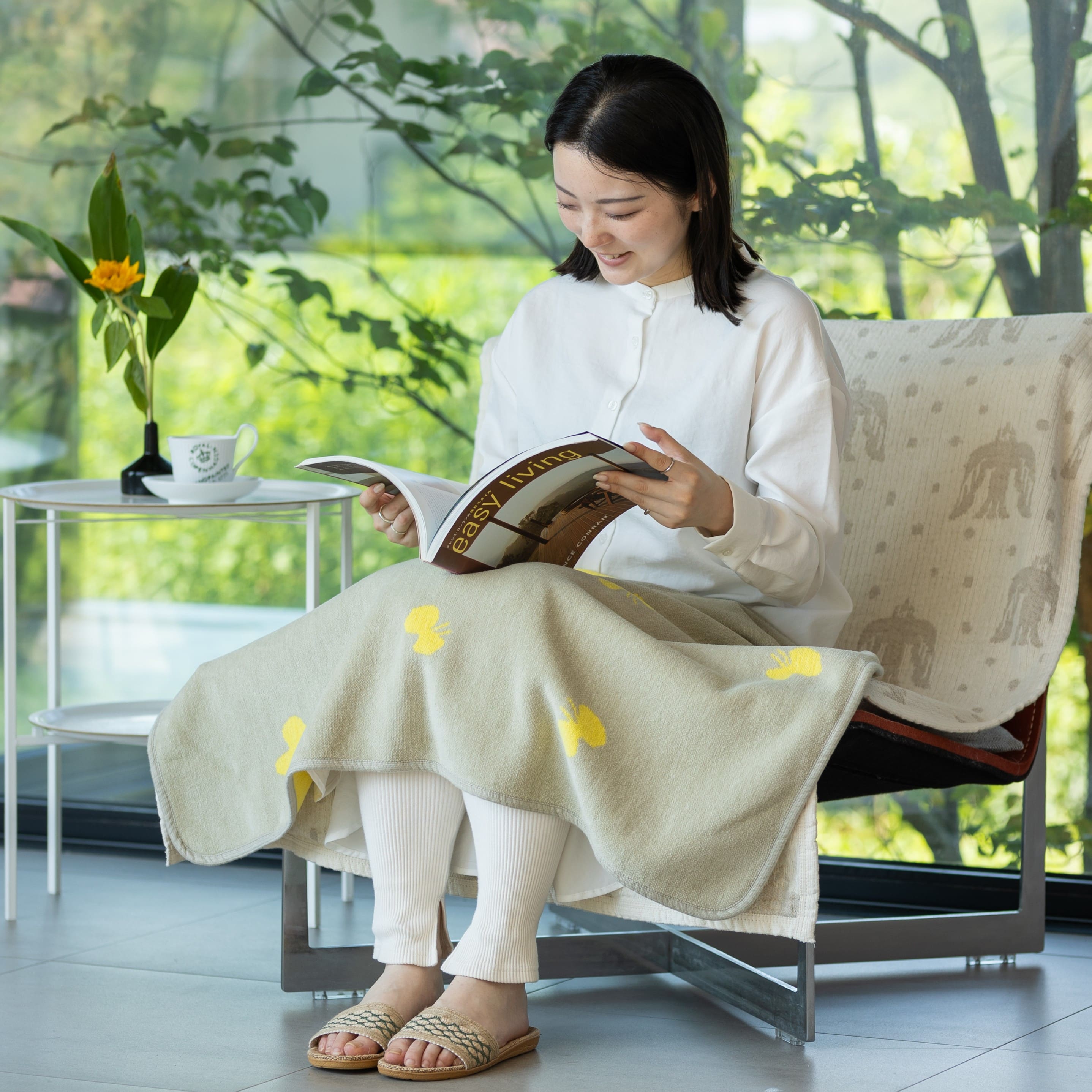 KLIPPAN/クリッパン シュニールコットン ミニブランケット CHOUCHO