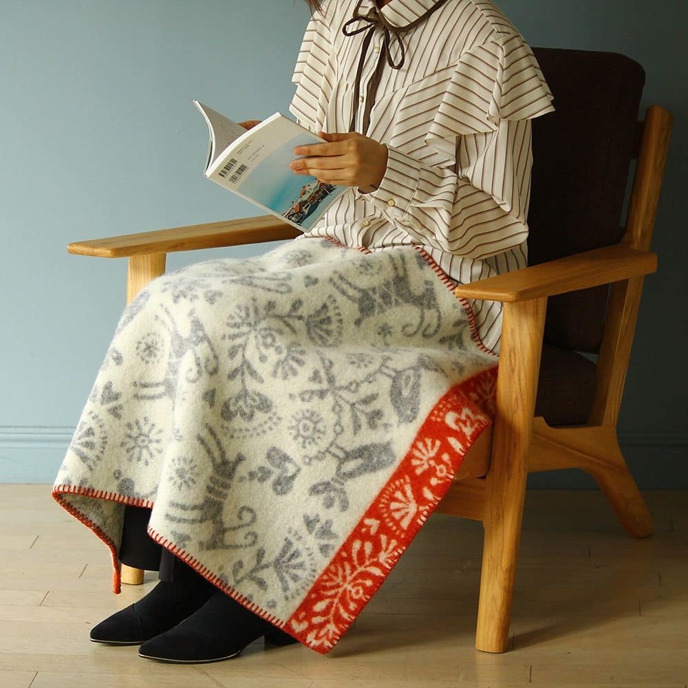 KLIPPAN/クリッパン ウールミニブランケット ジョイ ホワイト