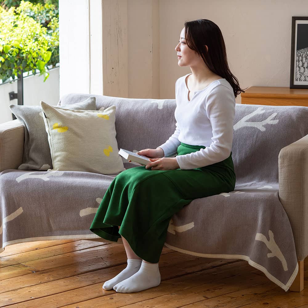 KLIPPAN/クリッパン シュニールコットン シングルブランケット CORAL