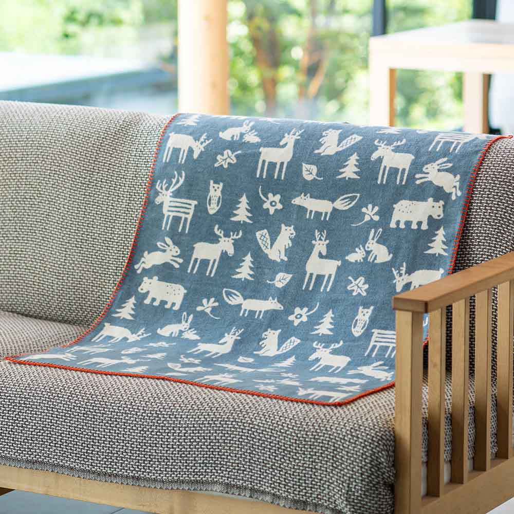 KLIPPAN/クリッパン ライトコットン ミニブランケット フォレスト