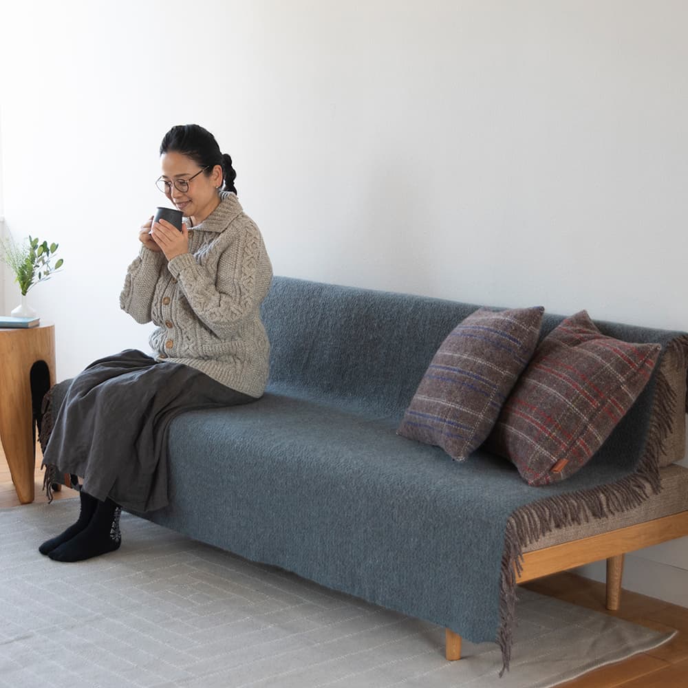 KLIPPAN/クリッパン リサイクルウールスロー ウェーブ グリーン