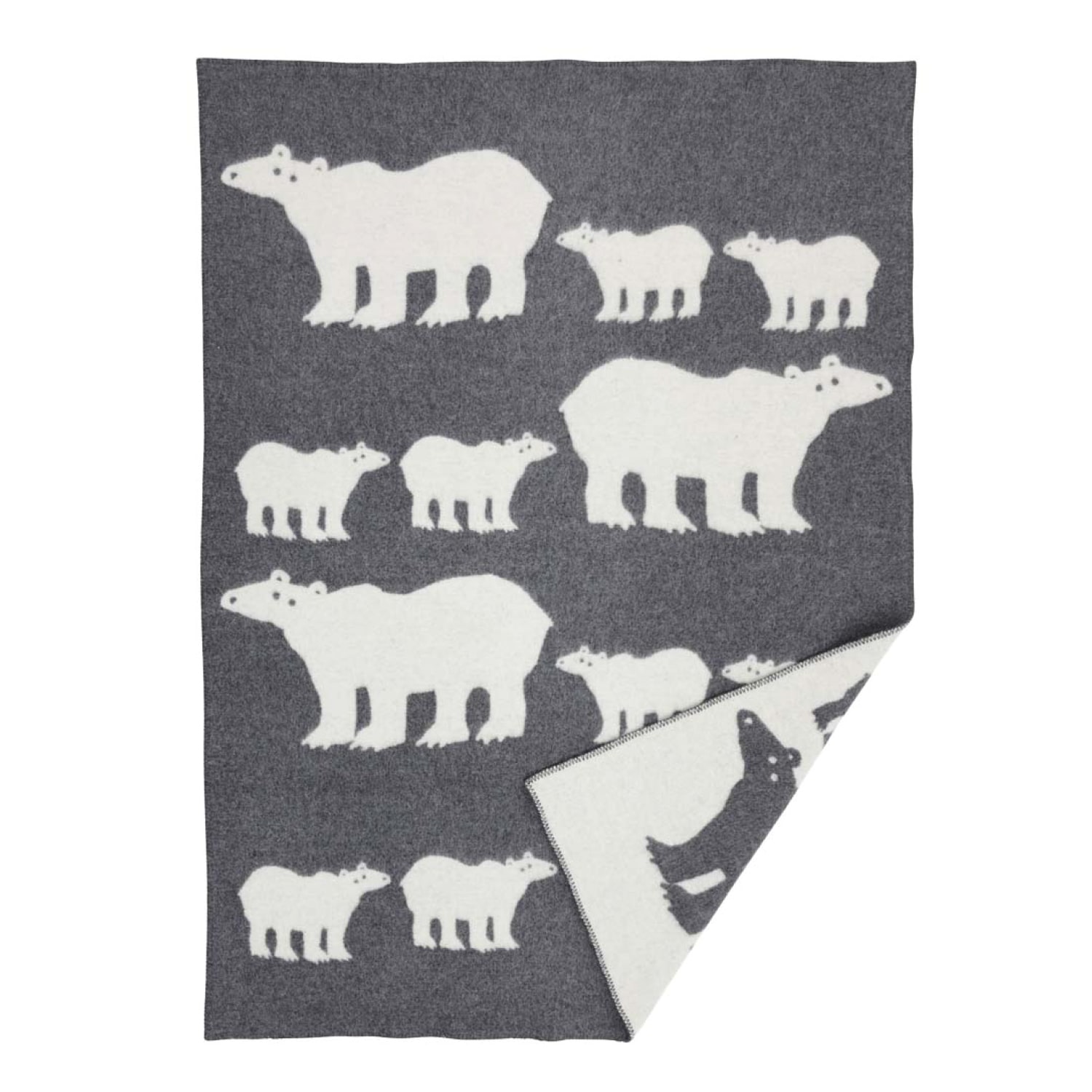 KLIPPAN/クリッパン ウール シングルブランケット ベングトのしろくま