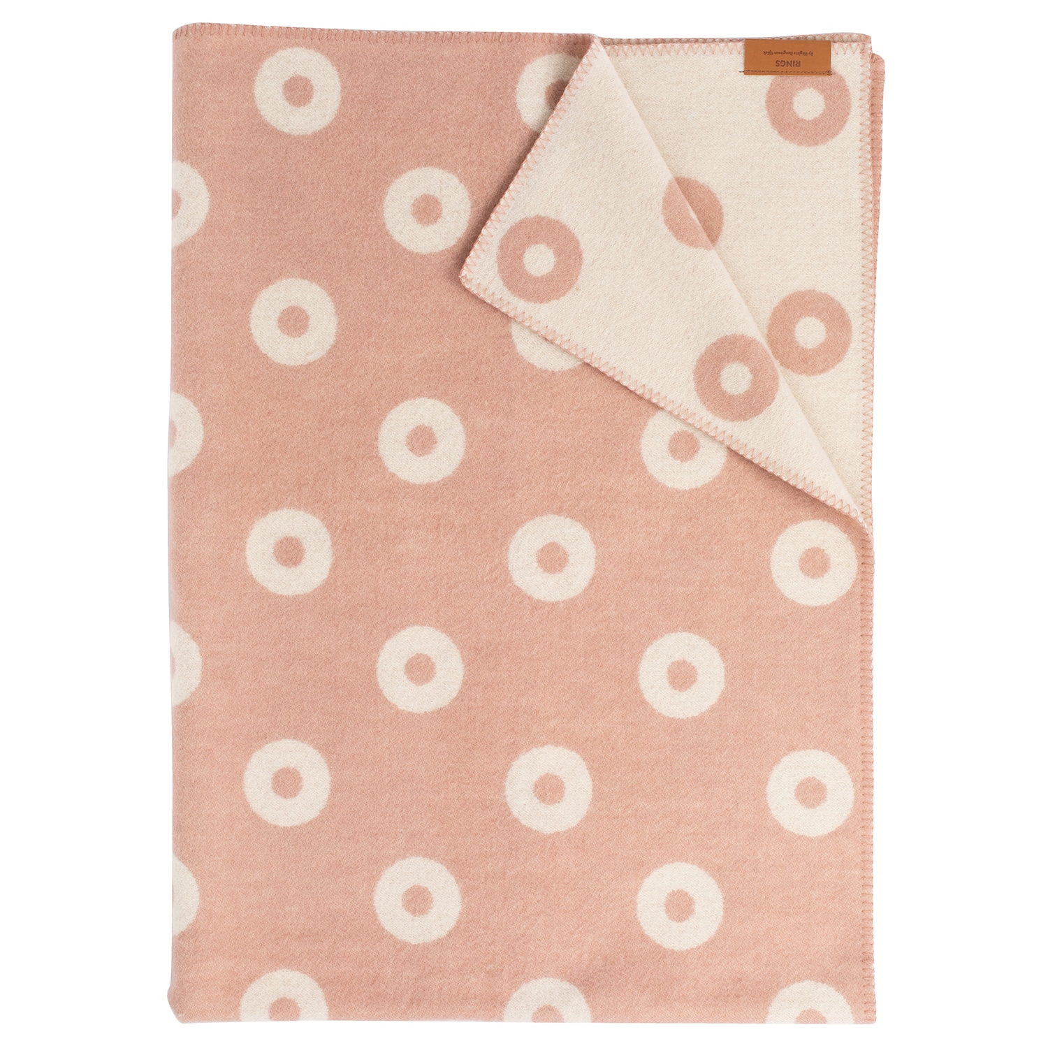 KLIPPAN/クリッパン ウール シングルブランケット リングス ピンク