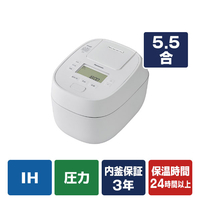 パナソニック SR-N510D-W 可変圧力IH炊飯ジャー(5．5合炊き) ホワイト