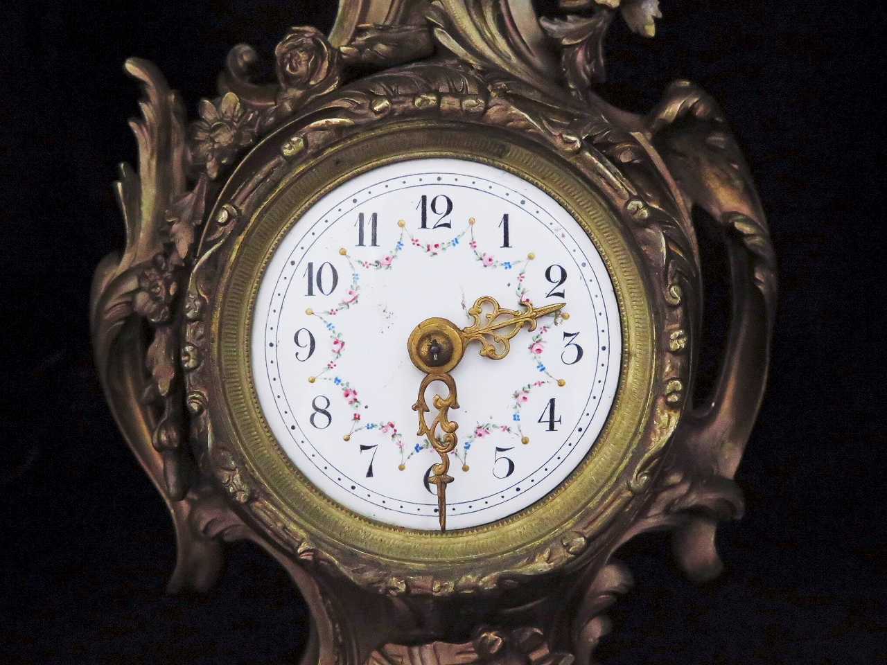 アンティーク 天使 ブロンズ 金 時計 ヨーロッパ アンティーク 天使