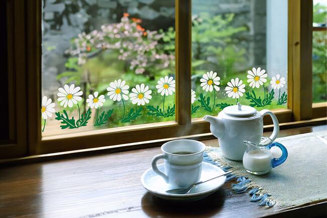 昭和レトロな「はがせるウィンドウステッカー」アデリアレトロ×壁紙屋