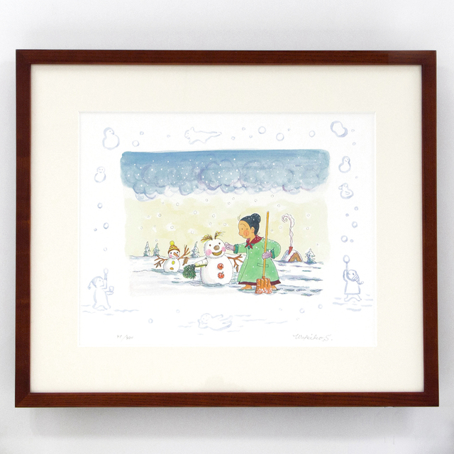 送料無料）【直筆サイン入り版画】さとうわきこ ばばばあちゃん