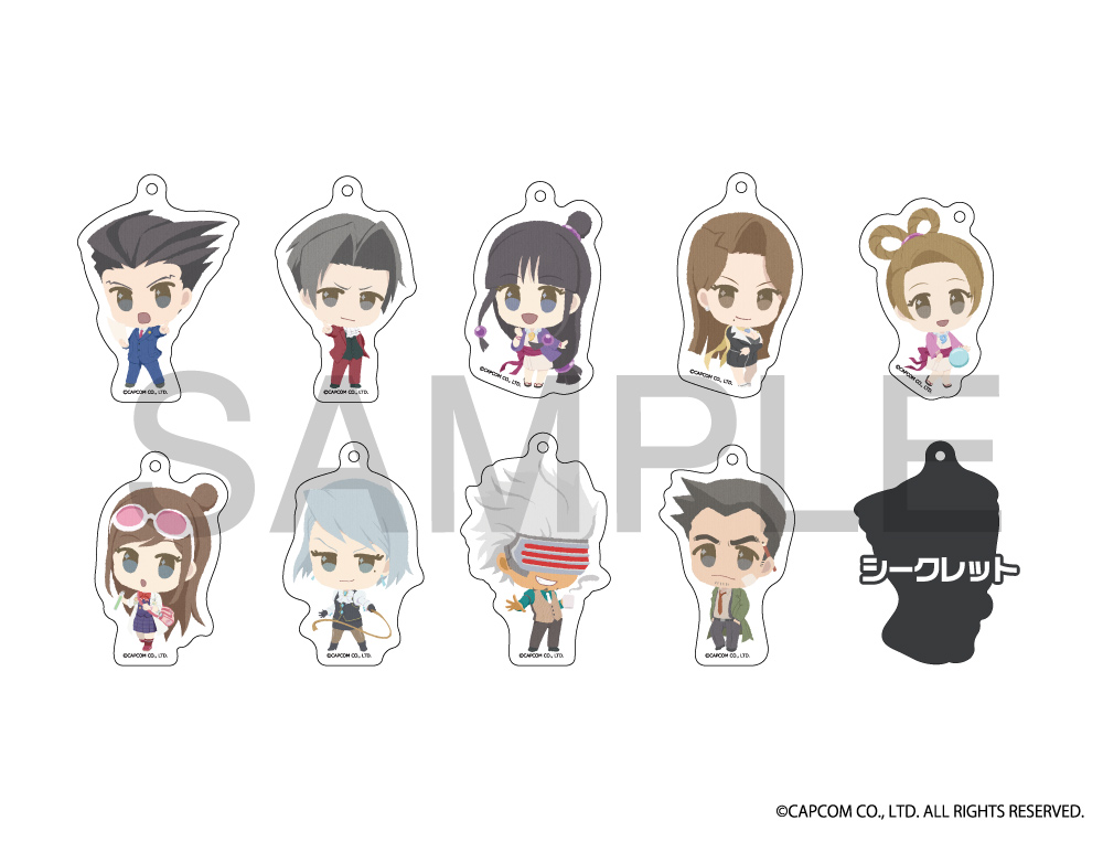 逆転裁判 ふわぽにシリーズ トレーディングアクリルキーホルダーvol.1