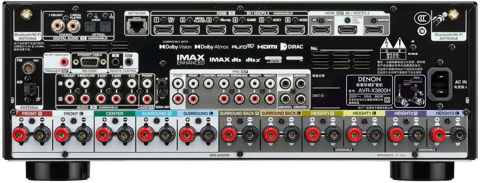 Denon AVR-X3800H 9.4-Channel Home Theater Receiver