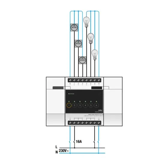 Niko Home Control - Schakelmodule 550-00106 Opbouw