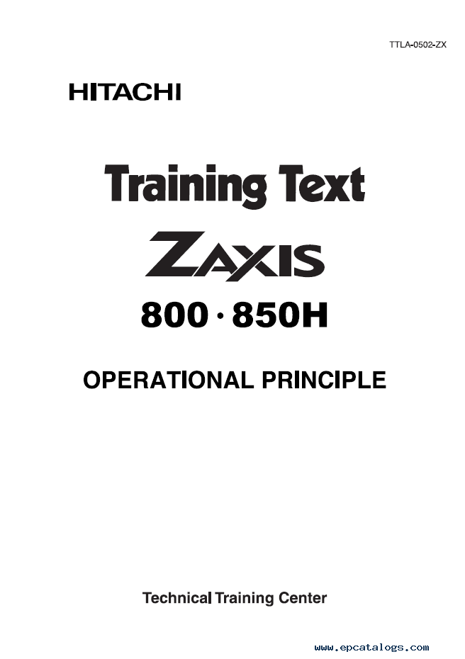 Hitachi ZX800 & ZX850H Excavators Set of PDF Manuals