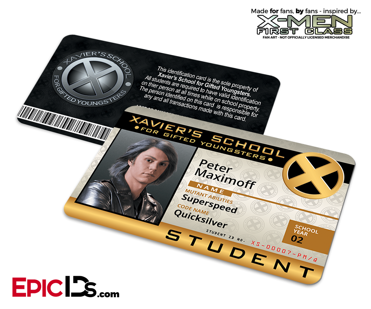 Xavier Institute For Gifted Youngsters 'X-Men' Student ID Card