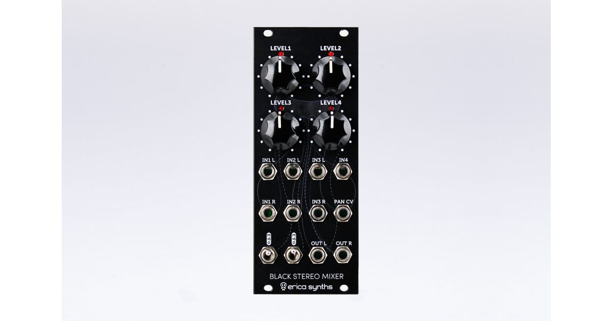 Black Stereo Mixer V2 - Erica Synths