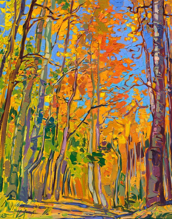 Aspen Gold - Contemporary Impressionism Paintings by Erin Hanson