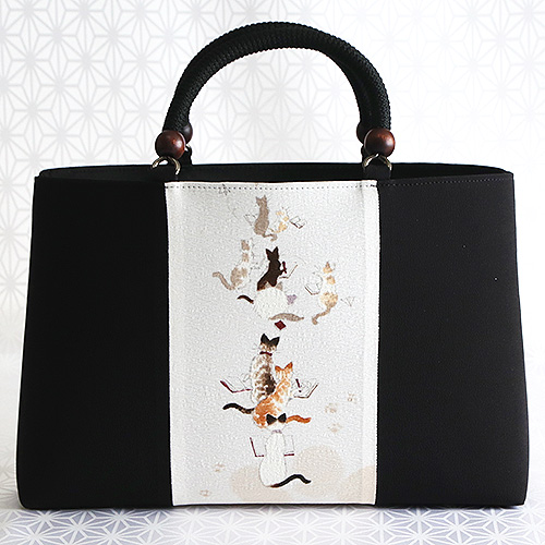 KIMONOバッグ 手描き友禅 洋ねこ｜京都の着物和装小物 ゑり正