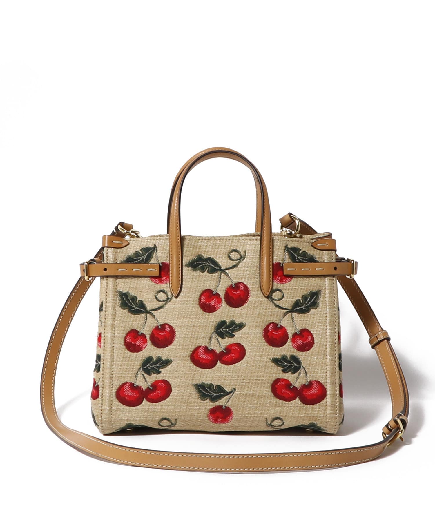 VALENTINO / SMALL RAFFIA BAG CHERRY｜ESTNATION ONLINE STORE