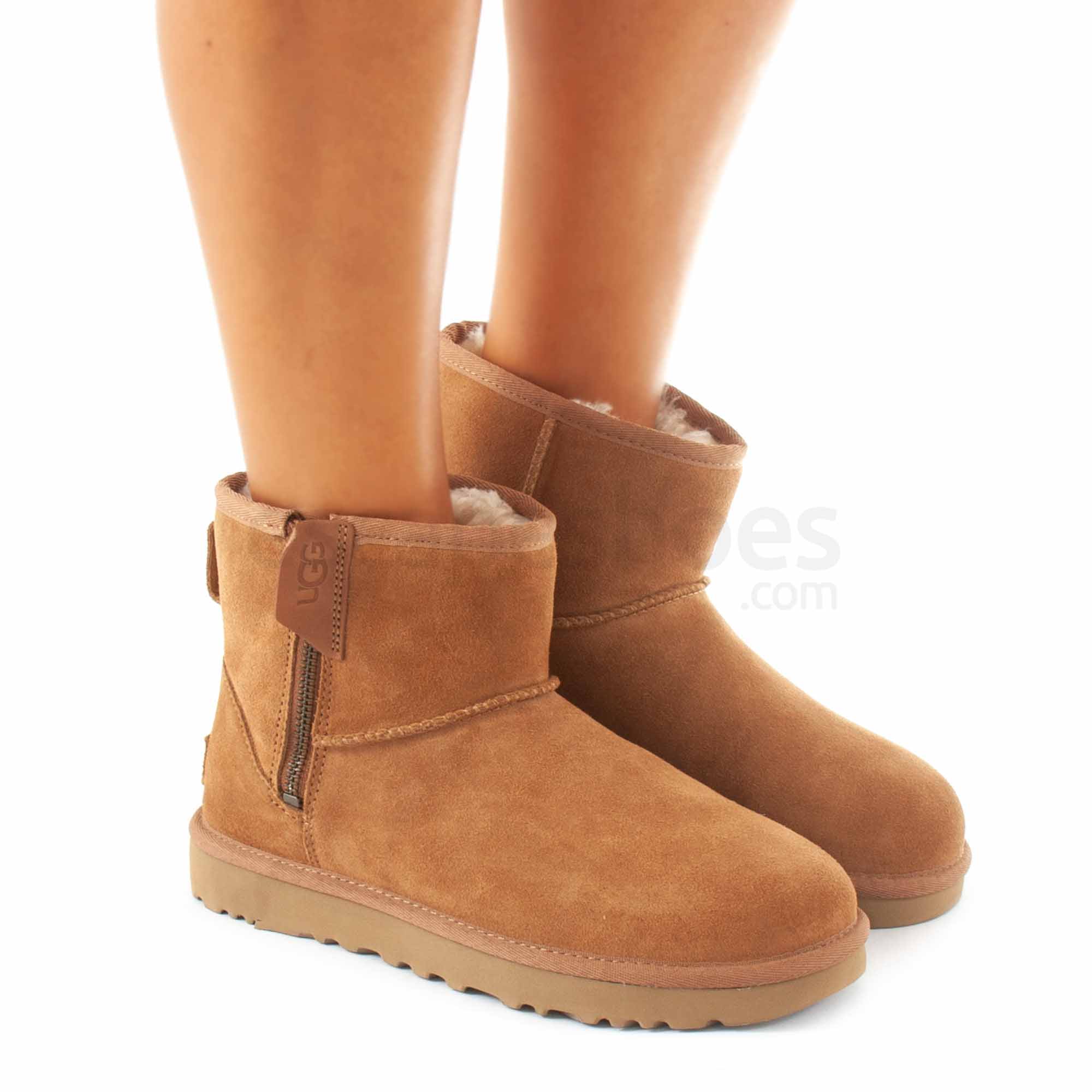 Botas UGG Classic Mini Bailey Zip Chestnut 1151230