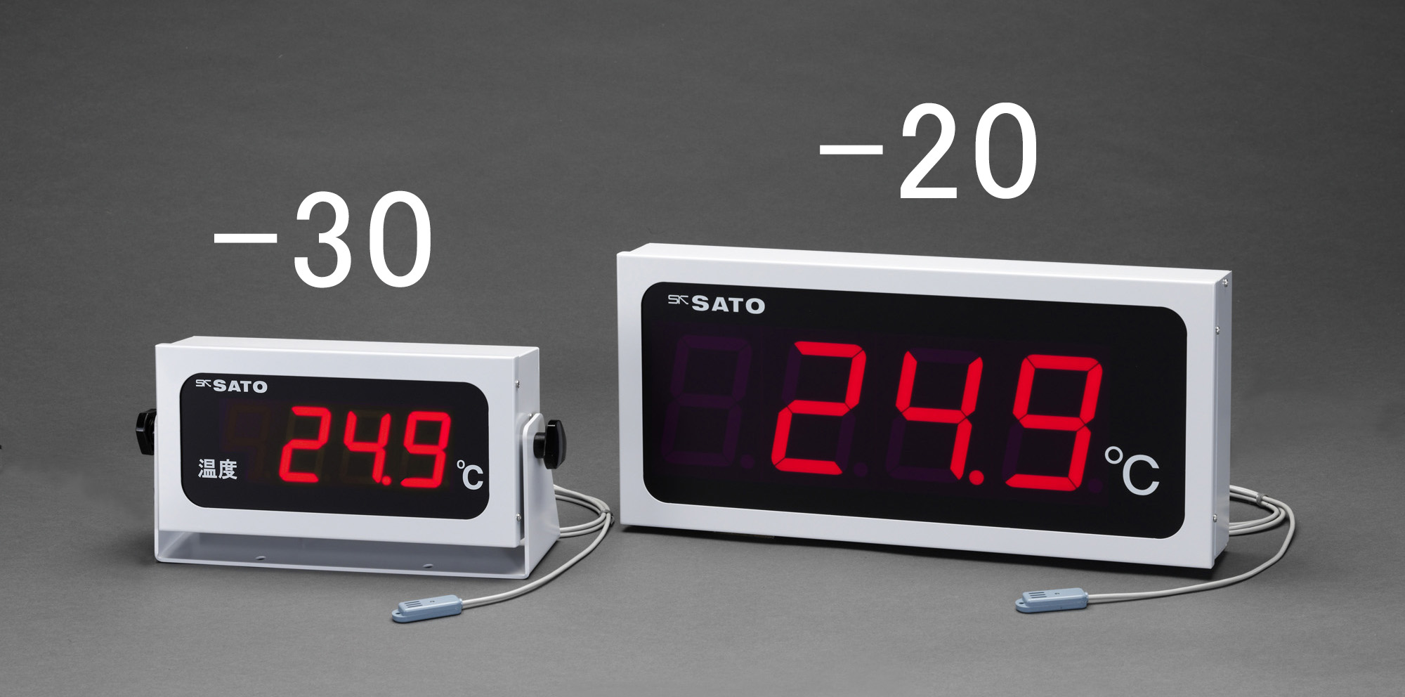 EA728AD-20｜463x213mm 大型ﾃﾞｼﾞﾀﾙ温度計のページ -