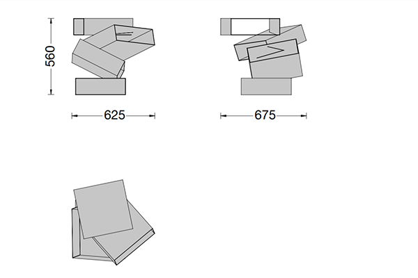 Balancing Boxes Coffee Table Porro | Italian Furniture