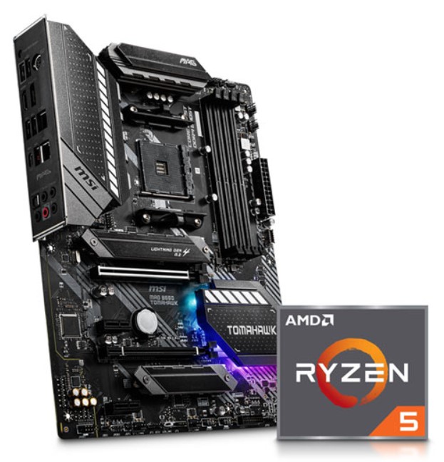 MSI MAG B550 TOMAHAWK Motherboard + AMD Ryzen 5 5600X CPU + Prism
