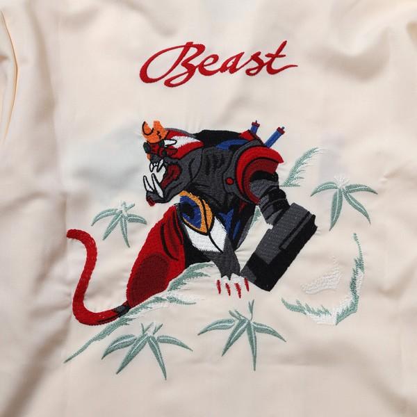 RADIO EVA 708 THE BEAST EMBROIDERY SOUVENIR SHIRT/ベージュ