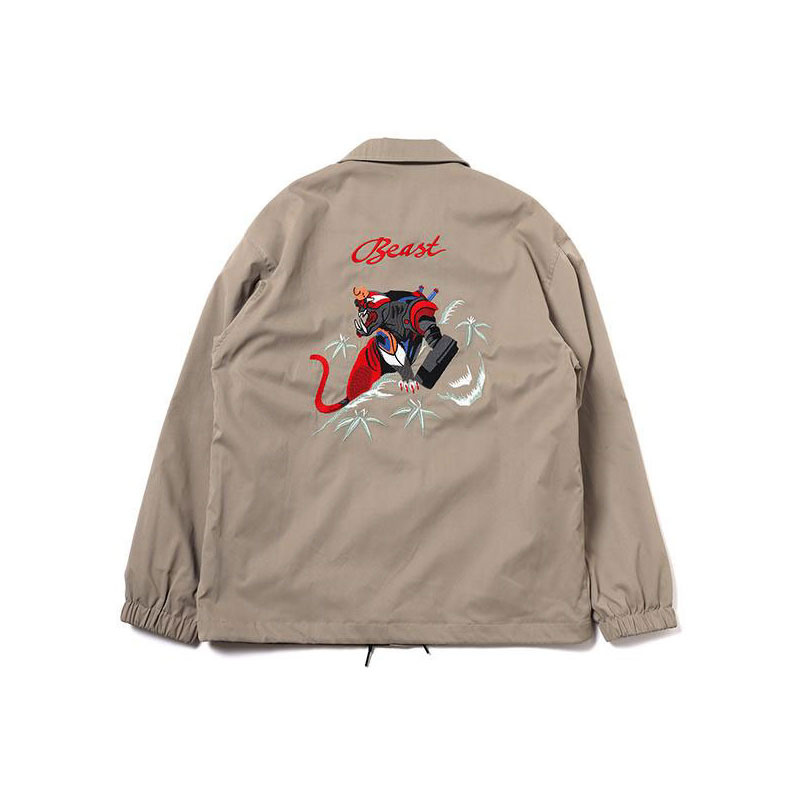 RADIO EVA A053 THE BEAST EMBROIDERY COACH JACKET/BEIGE(COLOR)(M