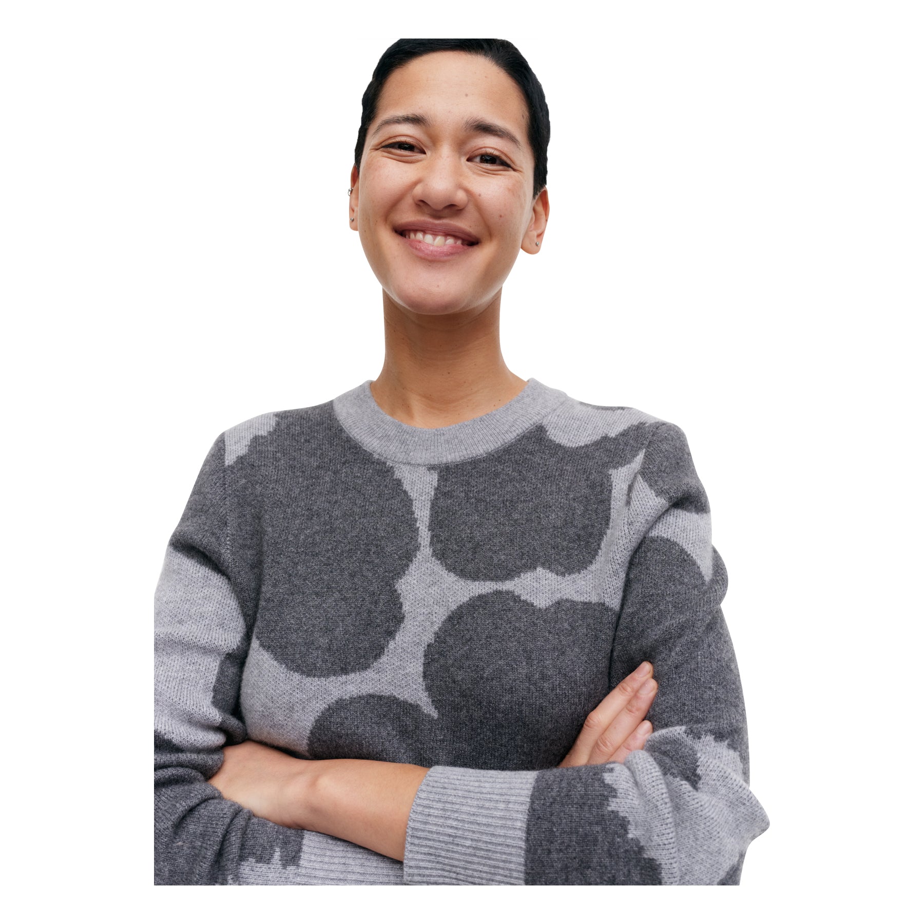 Marimekko Aukio Unikko Cashmere Pullover Gray - Eleish Van Breems Home