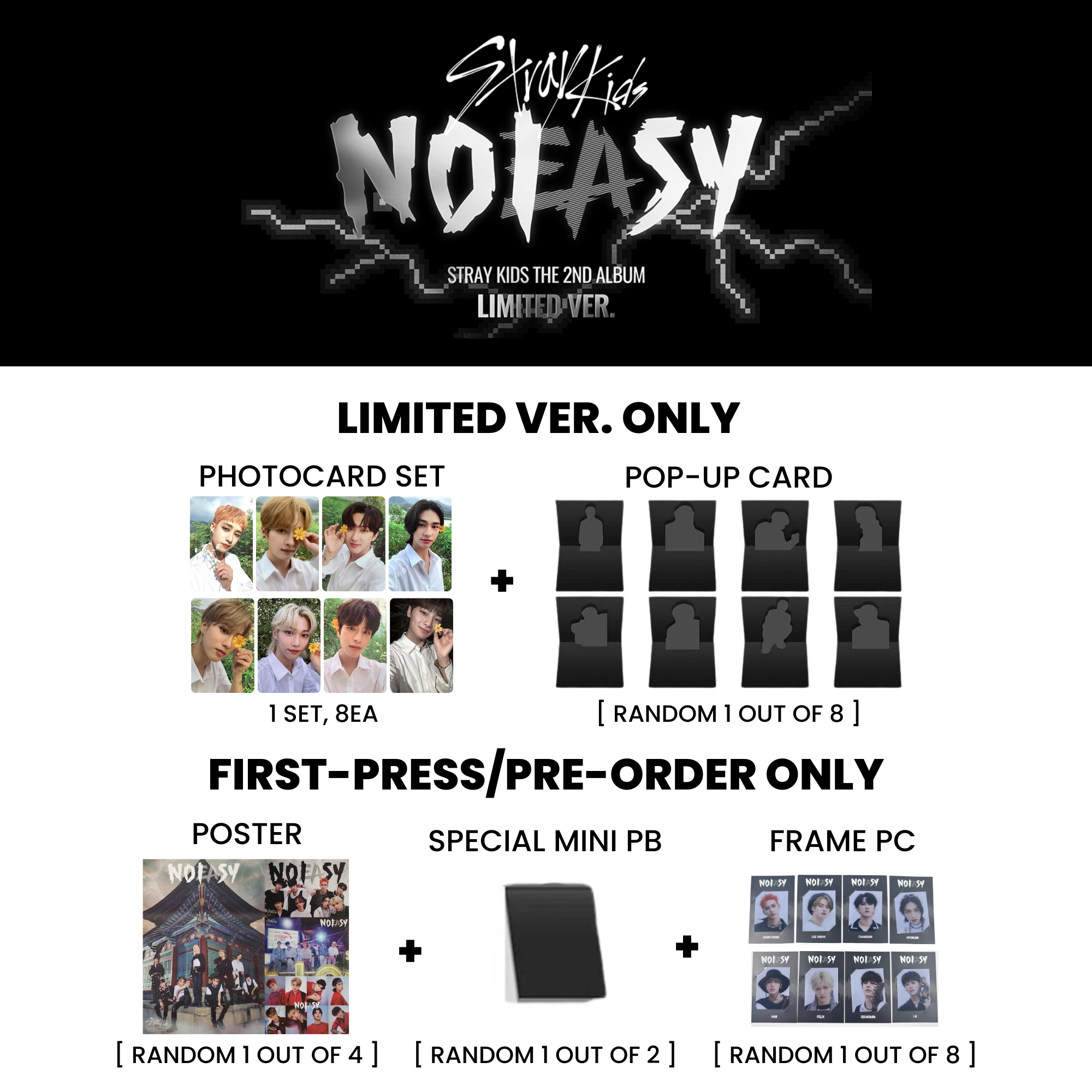 STRAY KIDS (스트레이키즈) 2ND ALBUM - [NOEASY] (LIMITED VER.) (+