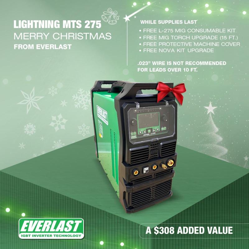 Lightning MTS 275 TIG Pulse with TIG Package | Everlast Generators