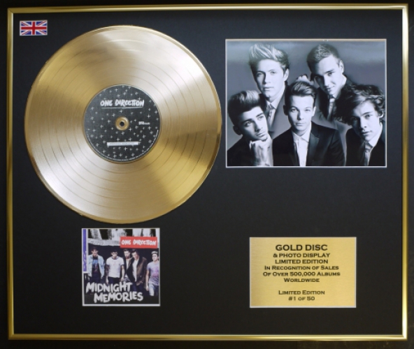 ONE DIRECTION/CD GOLD DISC & PHOTO DISPLAY/LTD. EDITION/COA/ALBUM