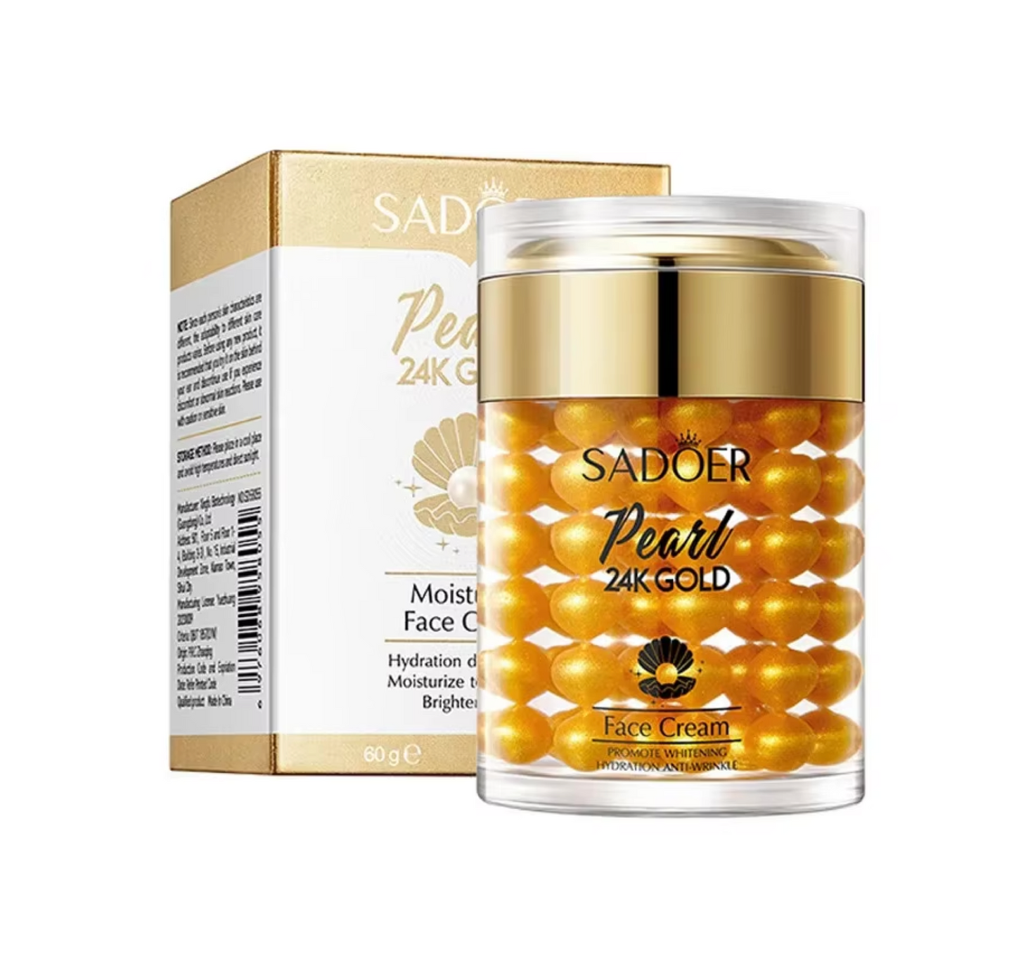 Sadoer Pearl 24K Gold Moisturising Face Cream 60g – Everything Keratin