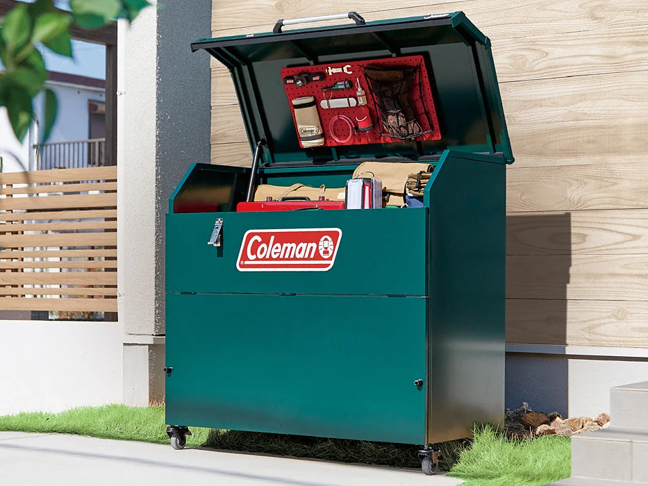 ヨドストレージボックス Colemanモデル グリーン-YMSB-1207-CM