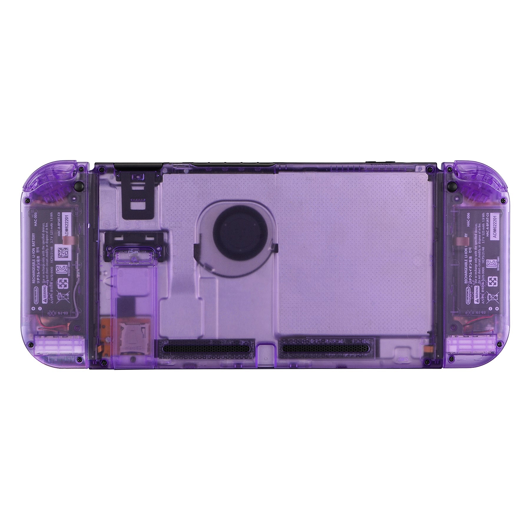 eXtremeRate Clear Atomic Purple Back Plate for Nintendo Switch