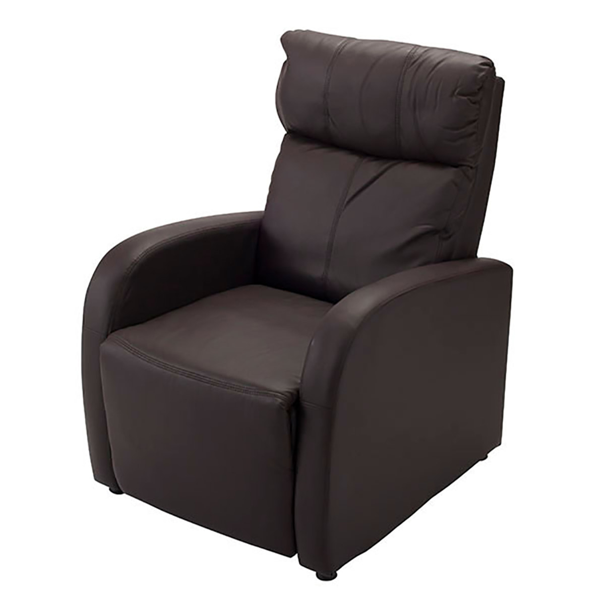 ラウンジチェアDX（レッグレスト連動タイプ）ダークブラウン【幅66cm