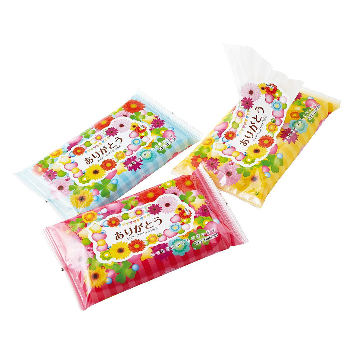 ノベルティ「ありがとう」大判ウェットティッシュ 100個入りの通販