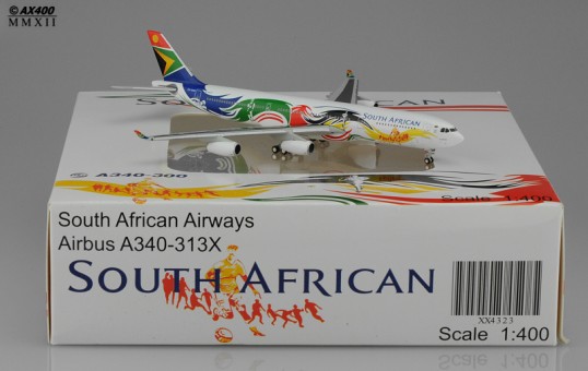 South African A340-300 ZS-SXD Olympic Livery JCWings Die Cast