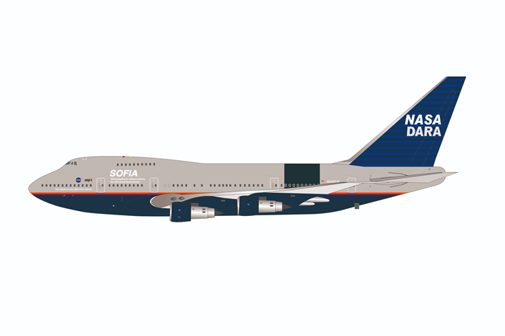 NASA Sofia United Colors DLR Boeing 747SP N145UA With Stand