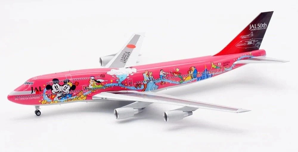 JAL Boeing B747-400 NO.2/JAL 50th Anniversary (Pink) / Disney Reg