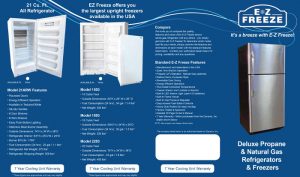 EZ-19W EZ Freeze 19 Cu. Ft. White Propane Gas Refrigerator