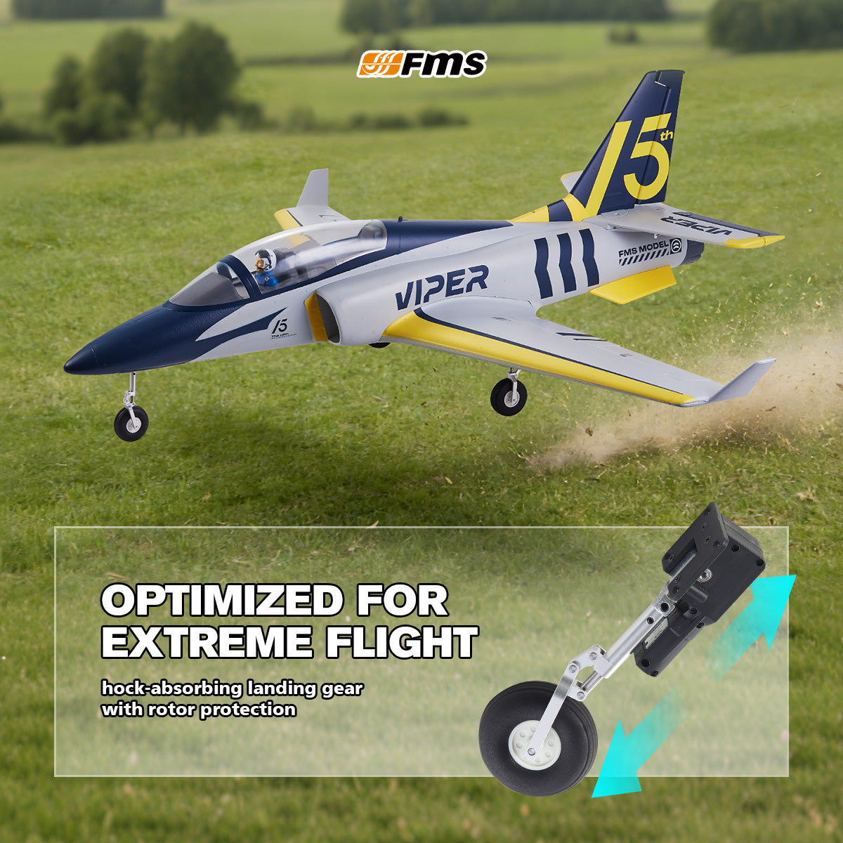 70mm EDF Viper V2 PNP | 70mm 12-Blade, 6S Power | FMS Hobby