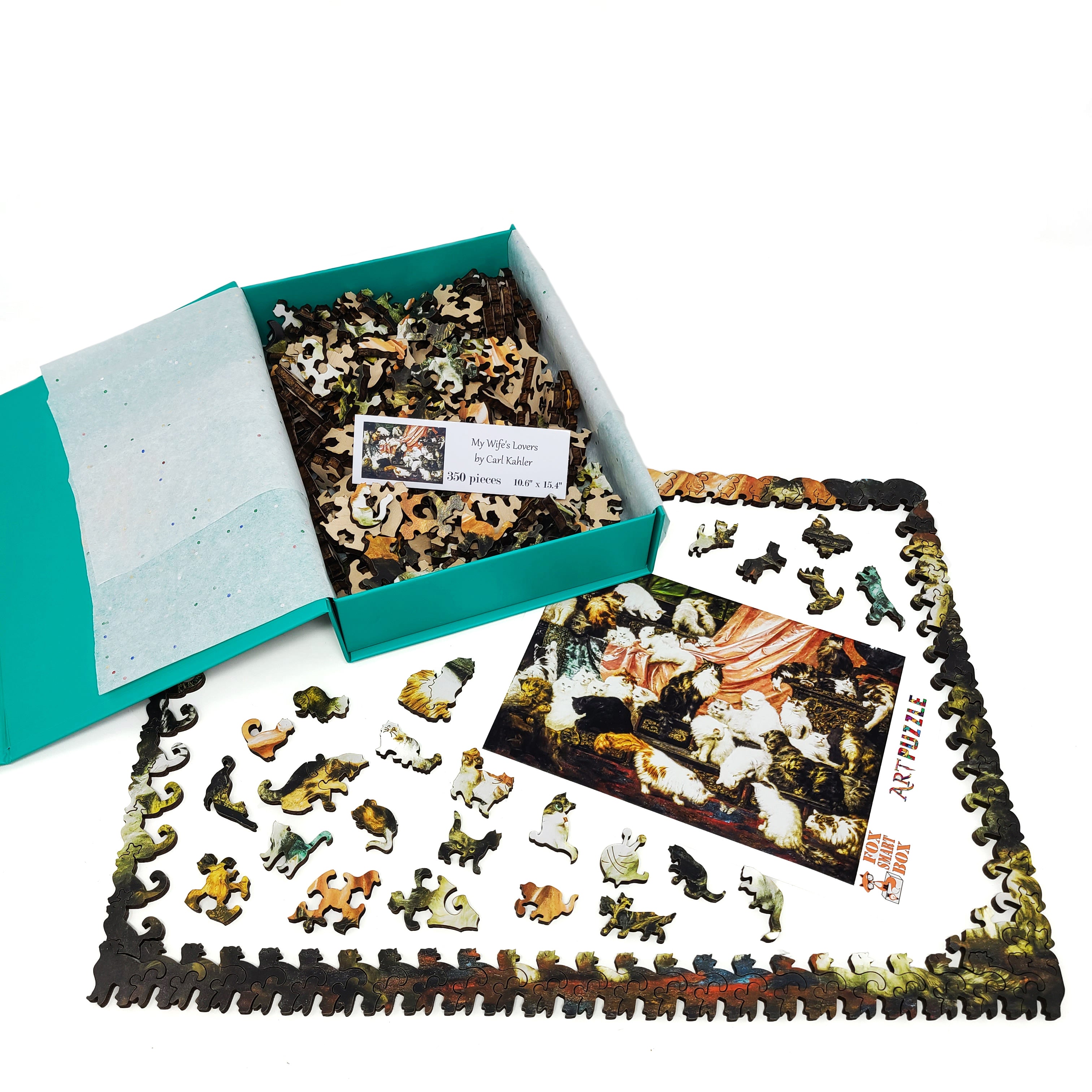 Wooden Jigsaw Puzzle with Uniquely Shaped Pieces for Adults - 350