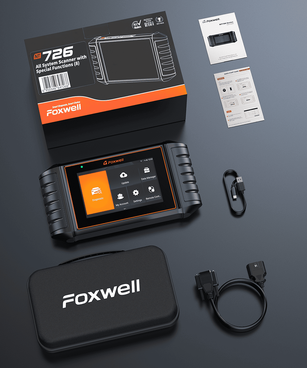 Foxwell NT726 All-System Diagnostic Scanner With 8 Special