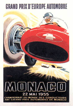 1955/モナコグランプリGRAND PRIX MONACOポスター | アトリエフォロン
