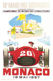 1957/モナコグランプリGRAND PRIX MONACOポスター | アトリエフォロン