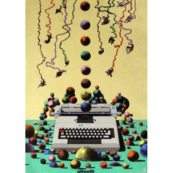 LEXIKON A/ミルトン・グレイザー【Milton Glaser】olivettiポスター