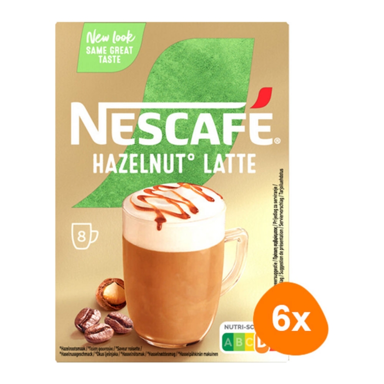Nescafé - Gold Hazelnut Latte - 6x 8 Sachets | Foodworld XL US