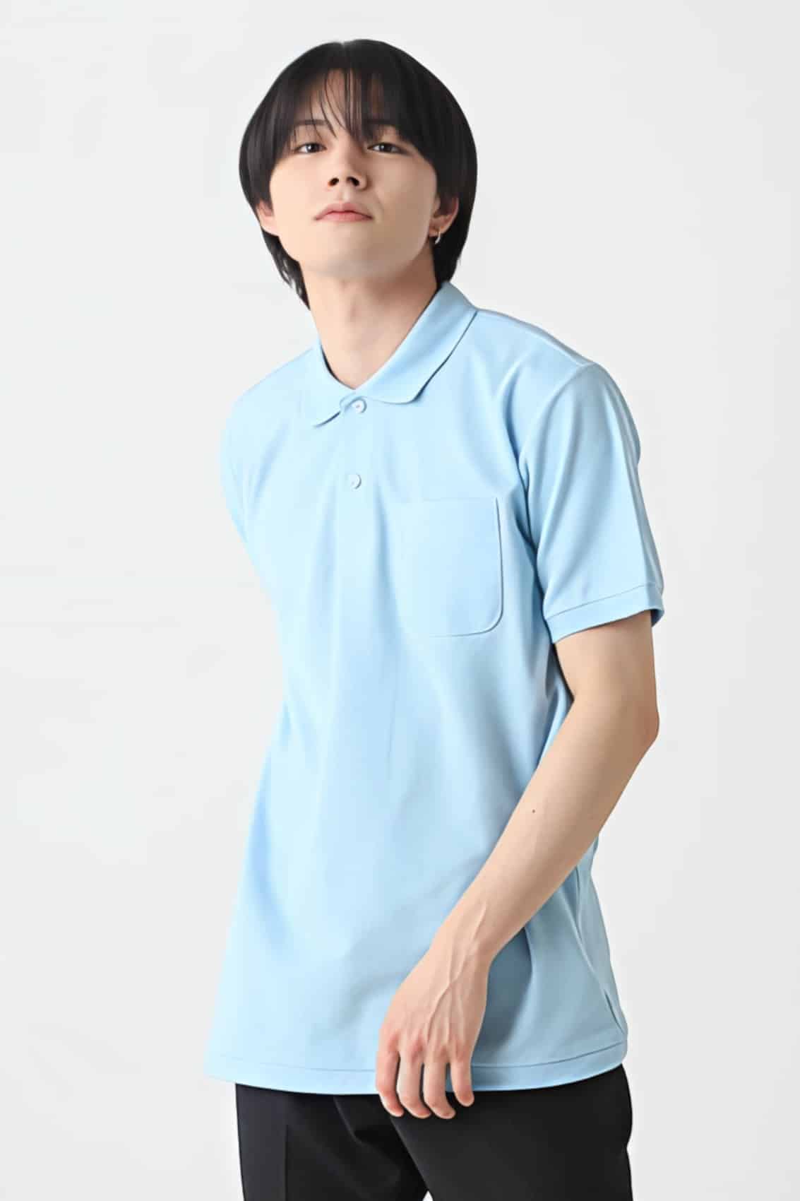 すっきりポケット付きポロシャツ[Printstar 100VP]｜オリジナル刺繍