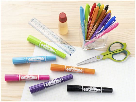 ゼブラ ハイマッキー 太字 細字 8色セット スティックのりおまけ MC8C