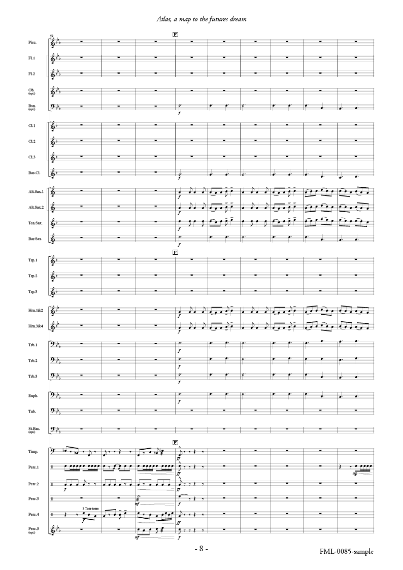 アトラス～夢への地図～：福島弘和 [吹奏楽中編成-レンタル譜